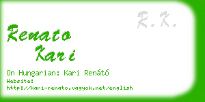 renato kari business card